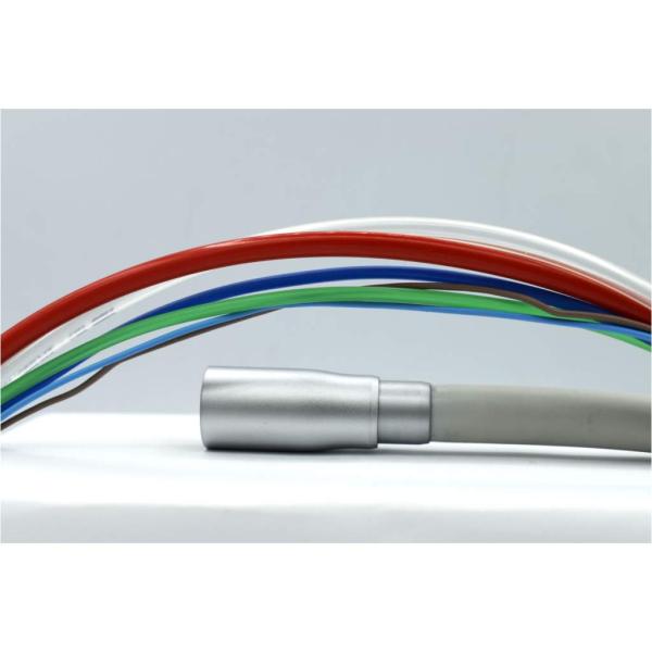 Lichtturbinenschlauch 6-Loch Midwest, hellgrau RAL 9002, offene Enden.