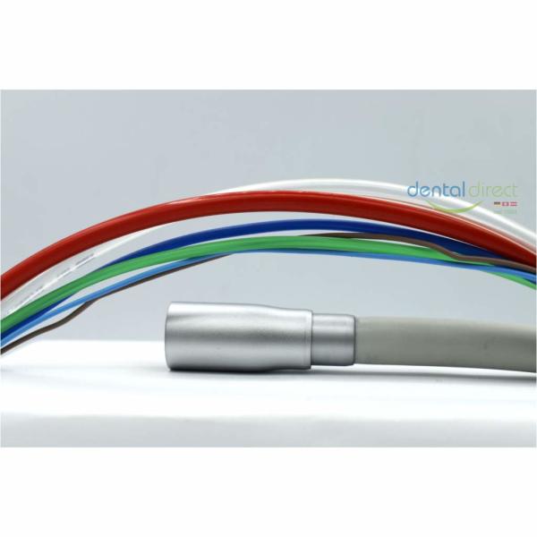 Lichtturbinenschlauch 6-Loch Midwest, hellgrau RAL 9002, offene Enden.