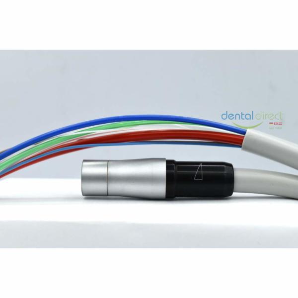 Lichtturbinenschlauch 6-Loch Midwest, hellgrau RAL 9002, offene Enden.